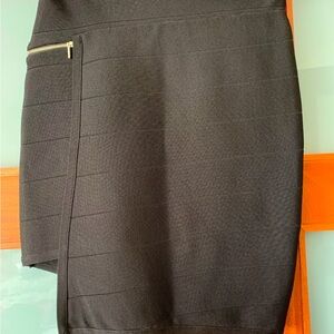 Bebe Black Mini Skirt with Zipper